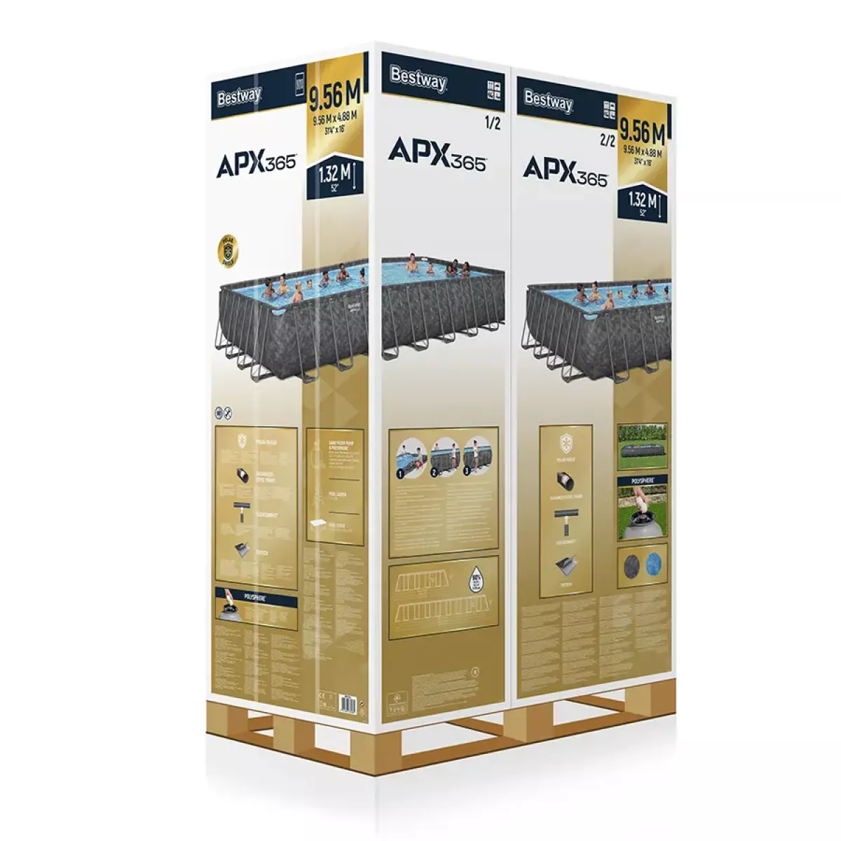 Бассейн каркасный 956x488x132 см с фильтром и аксессуарами BESTWAY 561KJ Бассейн каркасный 956x488x132 см с фильтром и аксессуарами BESTWAY 561KJ