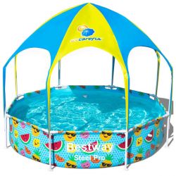 Бассейн каркасный круглый 244×51 см с навесом BESTWAY 56432